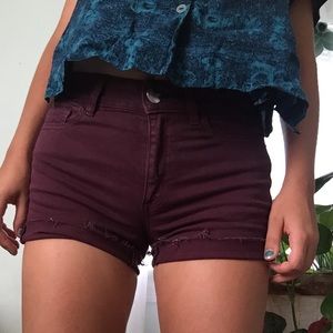 Burgundy Shorts | Size 0